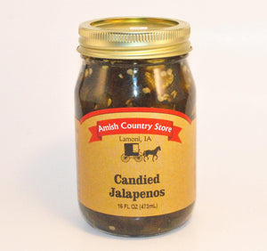 Candied Jalapenos 16 oz - Amish Country Store- bringing Amish quality into your home.