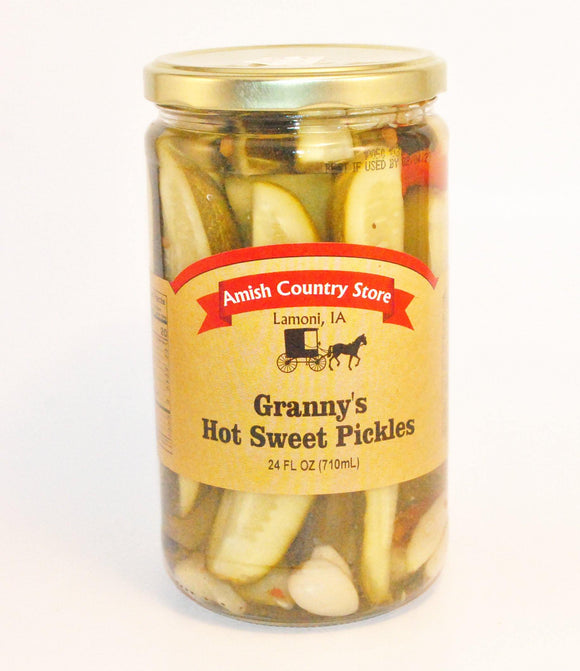 Granny's Hot Sweet Pickles 24oz - Amish Country Store- bringing Amish quality into your home.