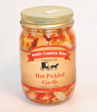 Hot Pickled Garlic 15oz - Amish Country Store- bringing Amish quality into your home.