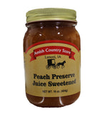 Peach Preserve Juice Sweetened 16 oz