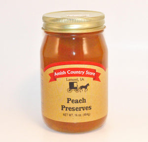 Peach Preserves 16oz - Amish Country Store- bringing Amish quality into your home.
