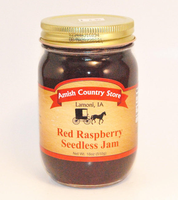 Red Raspberry Seedless Jam 18oz - Amish Country Store- bringing Amish quality into your home.