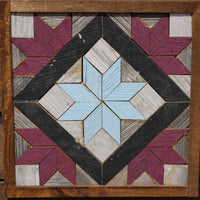 Amish Handmade Barn Quilt Wall Art – Reclaimed Barn Wood – 10.5” x 10.5”