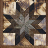 Amish Barn Quilt Wall Art, 30 by 10.5 Neutral Stars