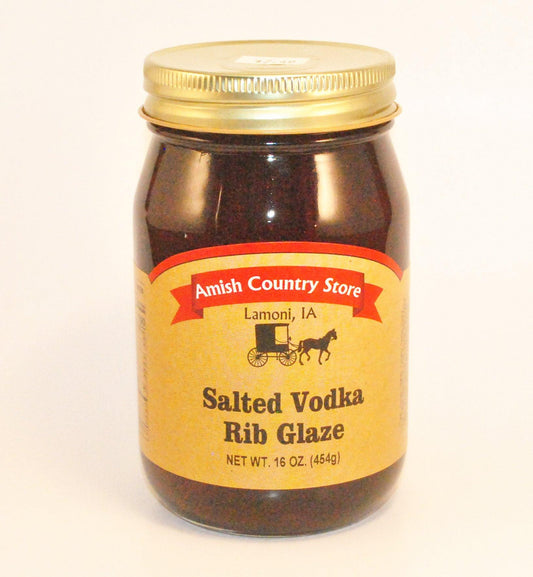 Salted Vodka Rib Glaze 16 oz - Amish Country Store- bringing Amish quality into your home.