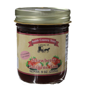 Strawberry Jalapeno Jam - No Sugar Added, 9 oz.