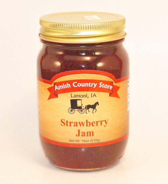 Strawberry Jam 18oz - Amish Country Store- bringing Amish quality into your home.