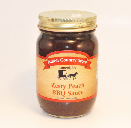 Zesty Peach BBQ Sauce 16 oz - Amish Country Store- bringing Amish quality into your home.