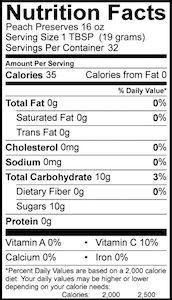 Peach Preserves 16oz - Amish Country Store- bringing Amish quality into your home.