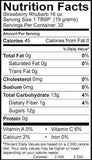 nutritional facts for 16 oz jar of Strawberry Rhubarb Preserves made from an Amish recipe